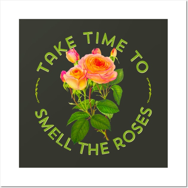 Positive Quote Floral Gift for Women Gardeners Rose Flowers Wall Art by Pine Hill Goods